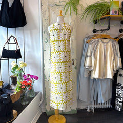Compania Fantastica // Olive Flower Print Dress