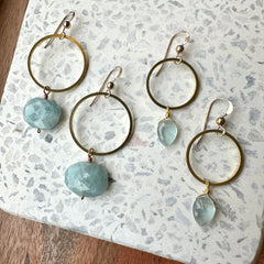 Hailey Gerrits // Rhea Earrings Aquamarine