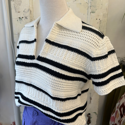 Des Petits Hauts // Dembo Polo Cream/Black