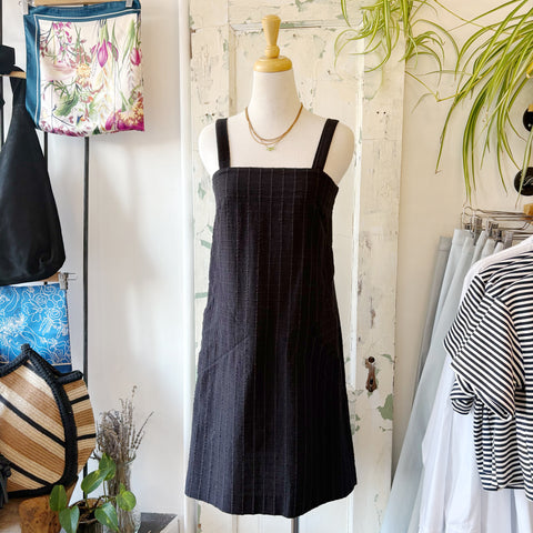 Jennifer Glasgow // Cleome Dress Black Gauze Check