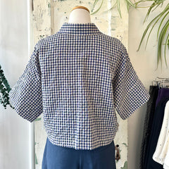 Eve Gravel // Clara Shirt Blue/Mauve