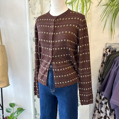 Compania Fantastica // Mini Flower Cardigan Brown