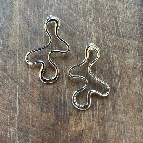 Hoopla // Squiggle Earring Steel
