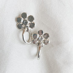 Hawkly // Blossom Mini Earrings Silver