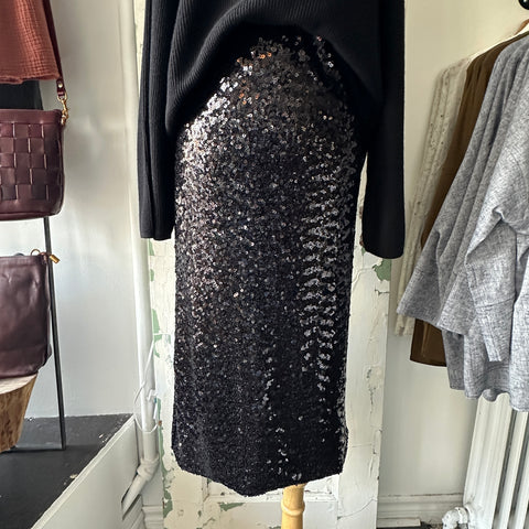 Astrid // Black Sequin Skirt