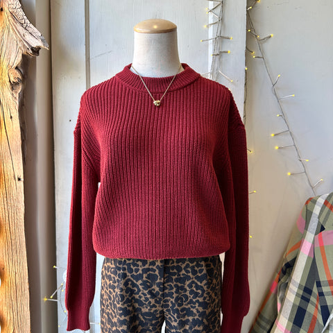 Minimum // Mikala Cotton Pullover Merlot