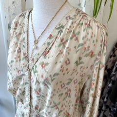 Indi & Cold // Boho Floral Top Ecru