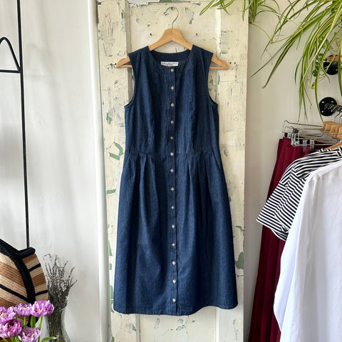 Birds of North America // Thunder Pumper Dress Dark Wash