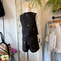Compania Fantastica // Fruit Salad Print Top Black