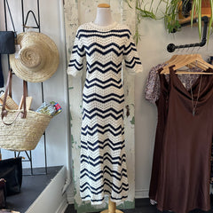Atelier Reve // Leonora Knit Dress Navy Stripe