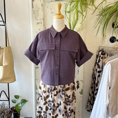Eve Gravel // Monroth Shirt Eggplant