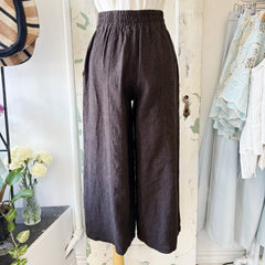 Naïf // Domi Washed Linen Pants Dark Brown