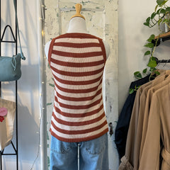 Indi & Cold // Terracotta Stripe Knit Tank *Last Size XL