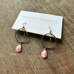 Hailey Gerrits // Rhea Earrings Rhodochrosite