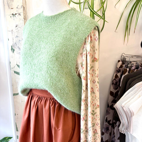 Indi & Cold // Boxy Mohair Vest Water