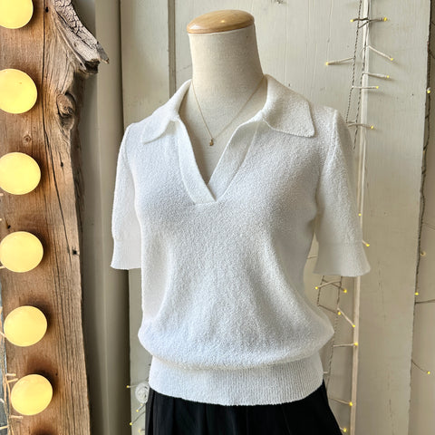 Gentle Fawn // Tatum Knit Top White
