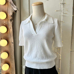 Gentle Fawn // Tatum Knit Top White