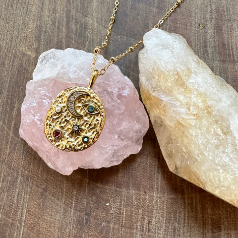 Hoopla // Confetti Coin Necklace 14kGP