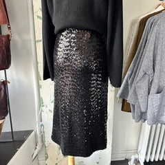 Astrid // Black Sequin Skirt