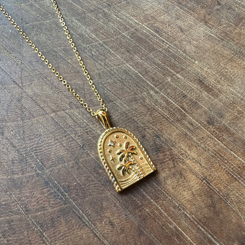 Petite Gold  // Palmera Necklace