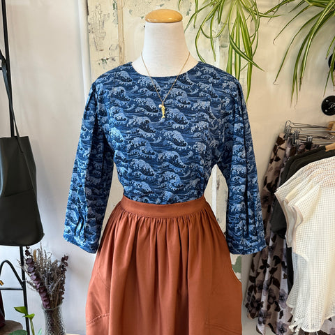 Jennifer Glasgow // Eira Blouse Blue Wave