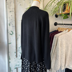 Indi & Cold // Black Ribbed Pullover