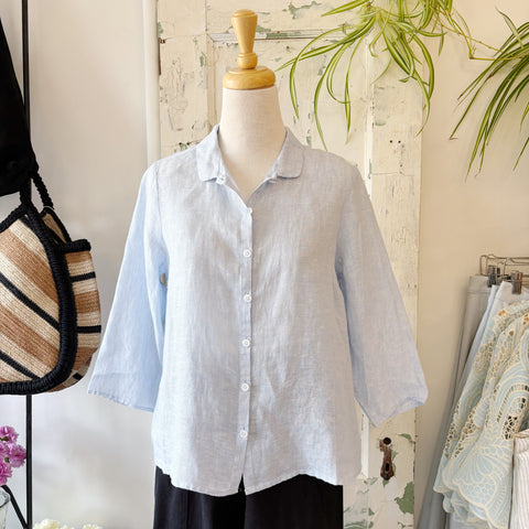 Naïf // Pippa Blouse Blue Chambray Linen