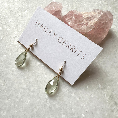 Hailey Gerrits // Reva Earrings Green Amethyst