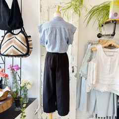 Naïf // Mirna Top Blue Stripe Linen