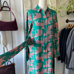 Compania Fantastica // Jaguar Print Dress Long