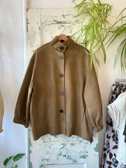 Indi & Cold // Camel Bomber Jacket Wool