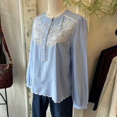 Indi & Cold // Embroidered Poplin Blouse