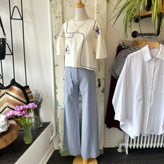 Birds of North America // Gannet Pants Blue Gingham