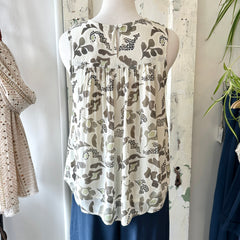 Indi & Cold // Khaki Flower Blouse
