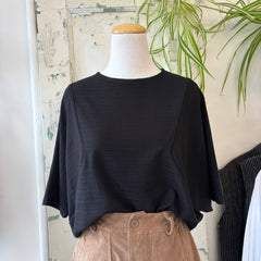 Chlo by Cokluch // Jacob Top Black Jersey Stripe