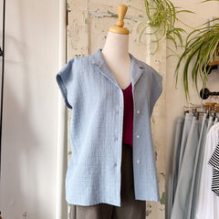 Jennifer Glasgow // Dionne Button Up Sky Blue