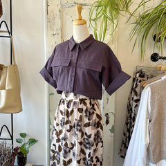 Eve Gravel // Monroth Shirt Eggplant