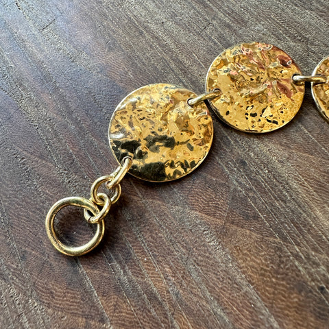 Lissa Bowie // Textured Circles Bracelet Brass