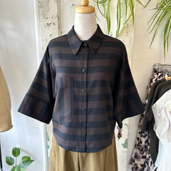 Eve Gravel // Katarina Shirt Brown/ Black