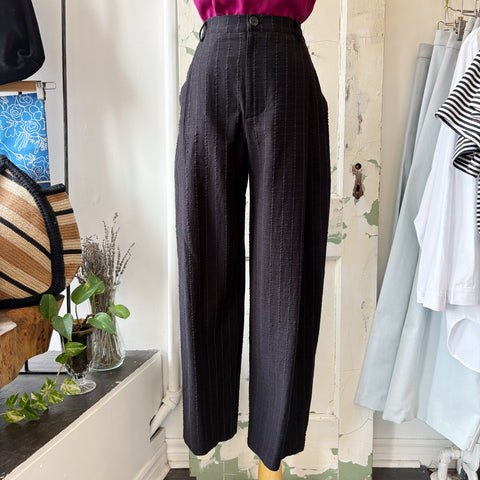 Jennifer Glasgow // Cordelia Trouser Black Gauze Check