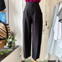 Jennifer Glasgow // Cordelia Trouser Black Gauze Check