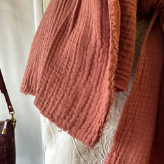 Indi & Cold // Cotton Gauze Scarf Clay