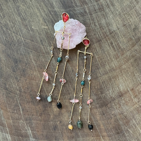 Hoopla // Gem Fringe 14K GP