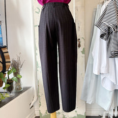 Jennifer Glasgow // Cordelia Trouser Black Gauze Check