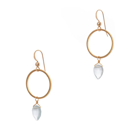 Hailey Gerrits // Rhea Earrings Aquamarine