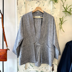 Eve Gravel // Vesta Shirt Jacket Grey Chambray