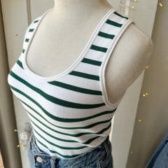 Gentle Fawn // Sierra Tank Green Stripe