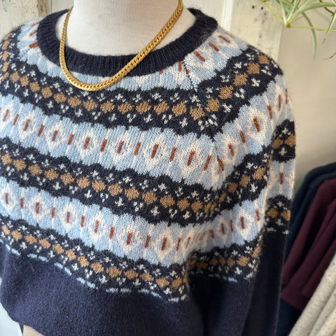 Indi & Cold // Navy Ski Sweater
