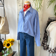 Indi & Cold // Striped Multi Button Shirt