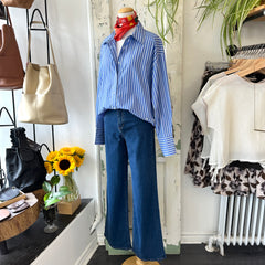 Indi & Cold // Striped Multi Button Shirt